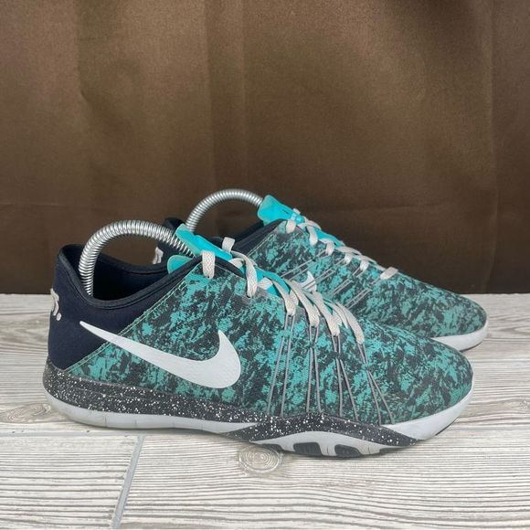 Nike Free TR 6 Blue Black Cross Training Running Shoe NIKE ID Womens 8 - Picture 1 of 9